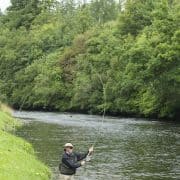 fly fishing casting for salmon