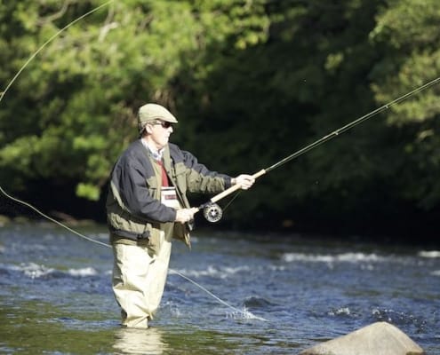 salmon fishing on the river Tay