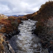 river Invers as it flows out from loch assynt